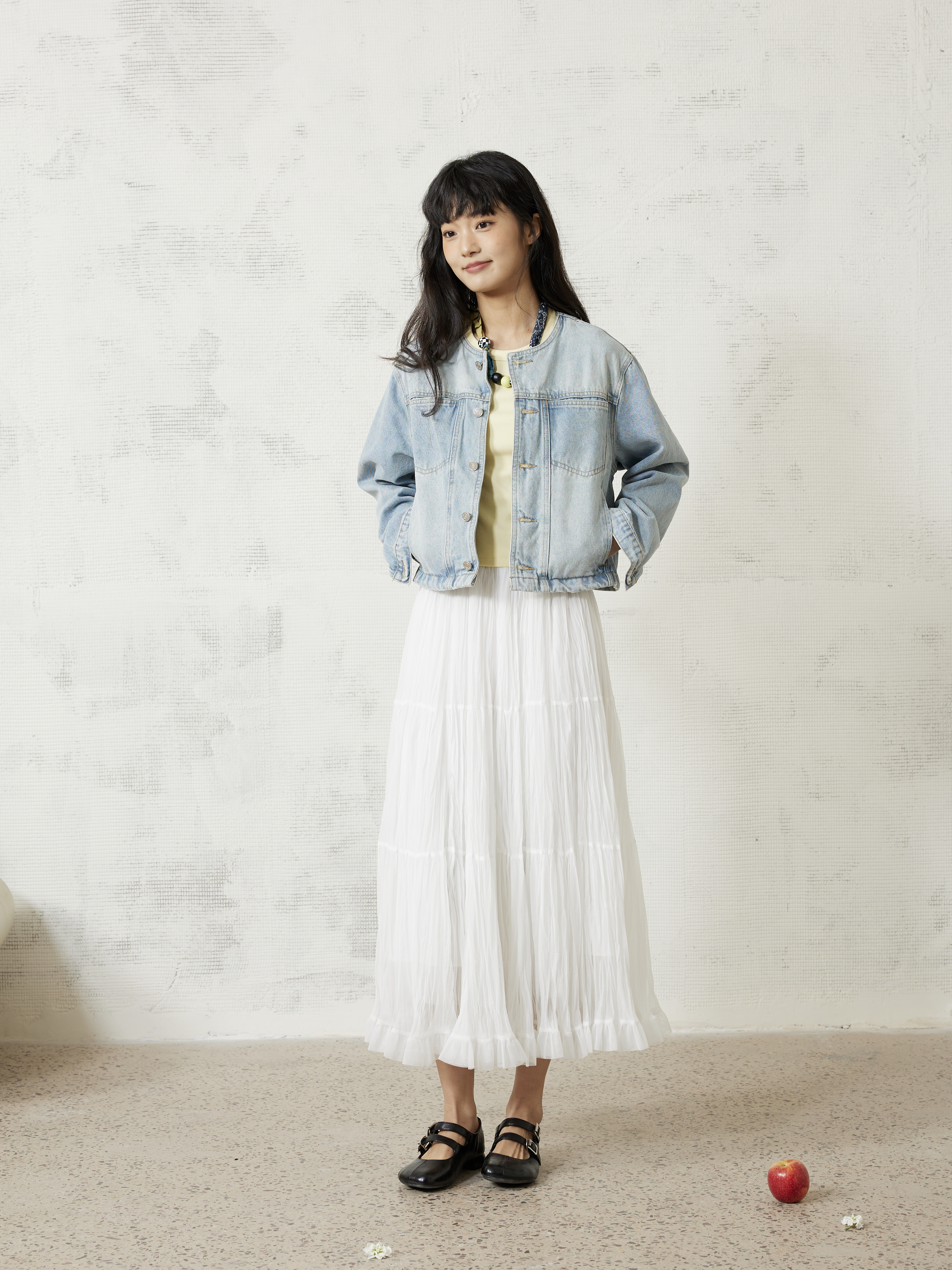 Korean Style Pleated Chiffon Skirt