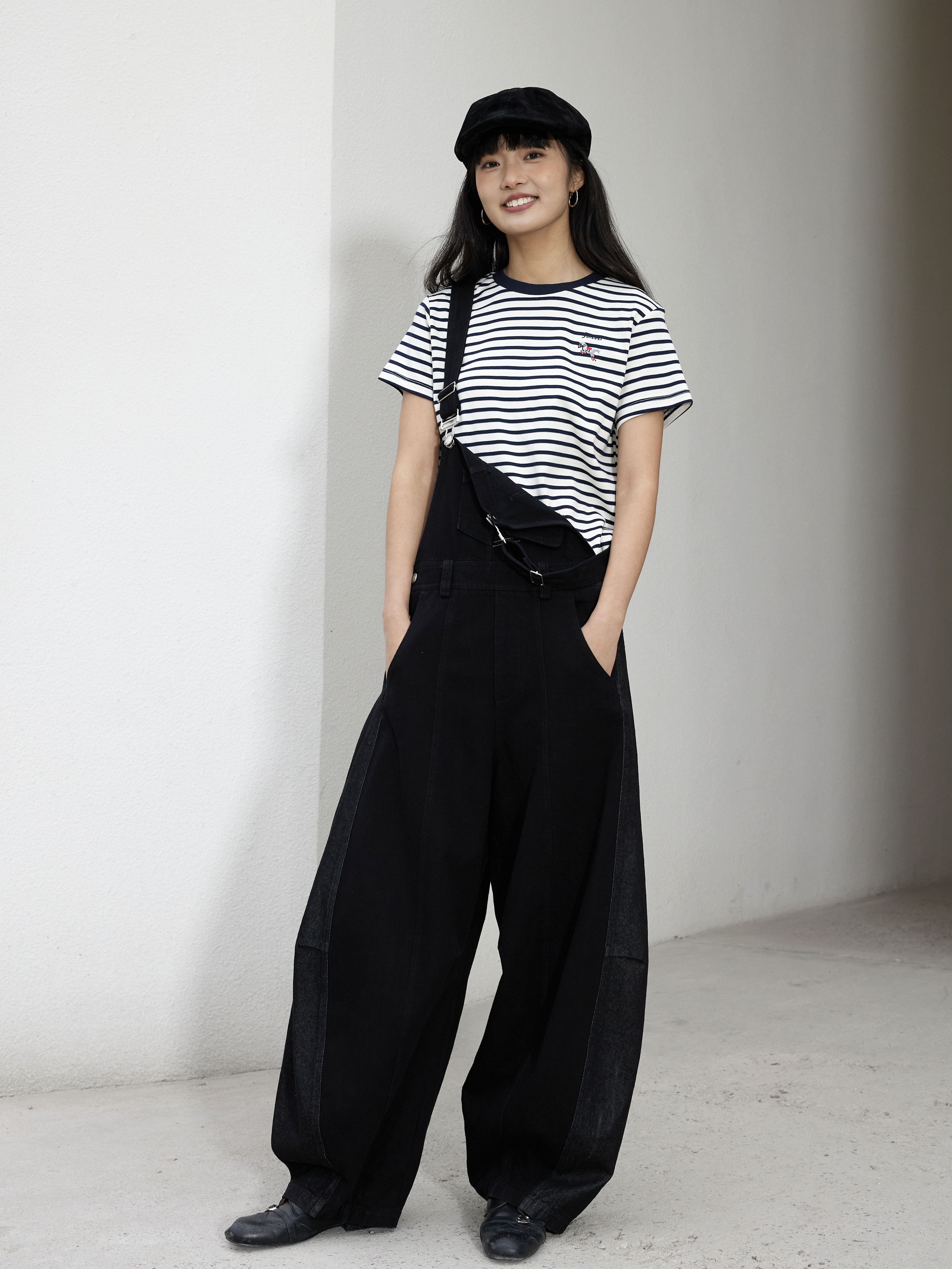 Black Denim Overalls